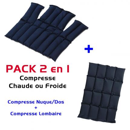 Pack Compresse Chaude ou Froide Graine de Lin Décompression Lombaire